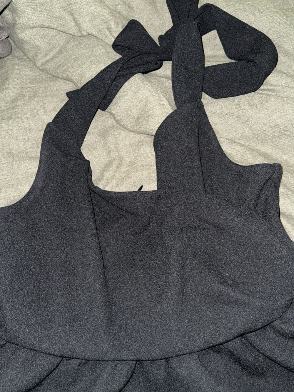 Club L London SUVI BLACK HALTER-NECK MINI DRESS - Picture 4 of 6